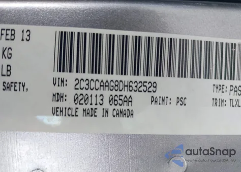 2013 Chrysler 300 Motown from USA, damaged, VIN 2C3CCAAG8DH632529